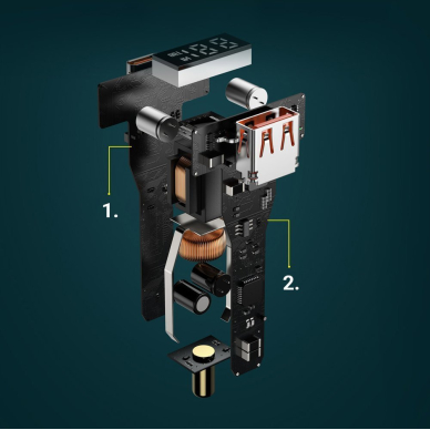 Automobilinis Įkroviklis Baseus Superme USB / USB Typ C 100W PPS Quick Charge Power Delivery Juodas (CCZX-01) 9