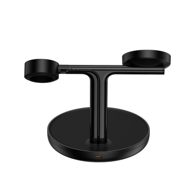 Baseus Swan stand 3in1 magnetic charger with USB Type C cable 1m black (WXTE000101) 3