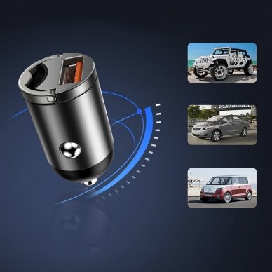 Automobilinis įkroviklis Baseus Tiny Star Mini Pps Car Charge Type-C Port 30W pilkas 17