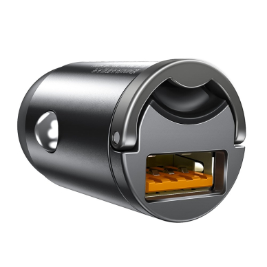 Automobilinis įkroviklis Baseus Tiny Star Mini Quick Charge Car Charger Usb Port 30W pilkas 4