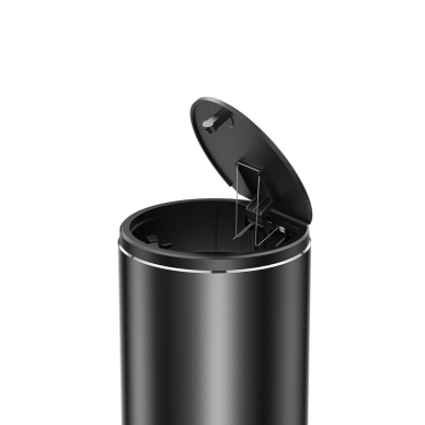 [Užsakomoji prekė] Baseus - Trash Can Gentleman Style (CRLJT-01) - with 30 Garbage Bags, Aluminum Alloy, ABS, 500ml - Juodas 1