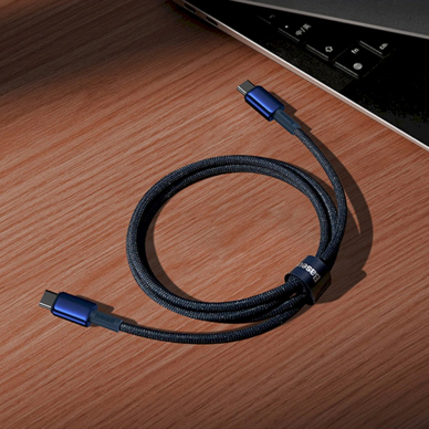 Baseus Tungsten Gold USB-C / USB-C 100W 2m Kabelis - navy blue 14