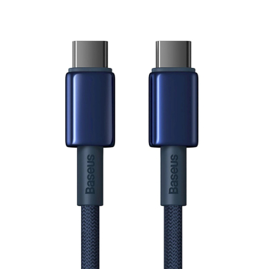 Baseus Tungsten Gold USB-C / USB-C Kabelis 100W 1m - navy blue 1