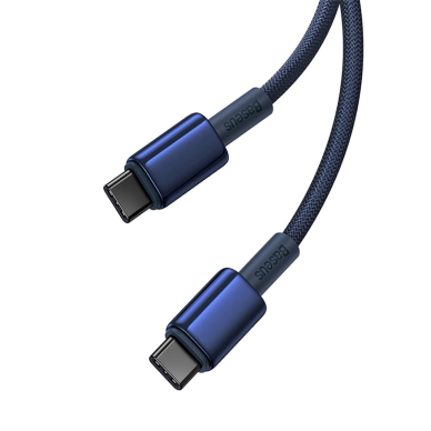 Baseus Tungsten Gold USB-C / USB-C Kabelis 100W 1m - navy blue 2