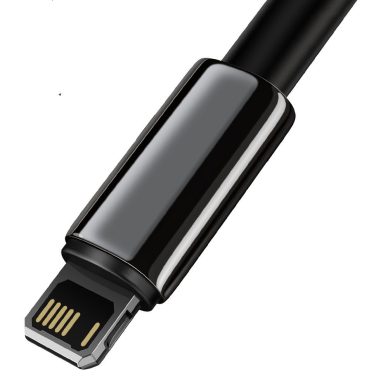 Kabelis Baseus Tungsten USB - Lightning 2,4 A 2 m Juodas (CALWJ-A01) 1