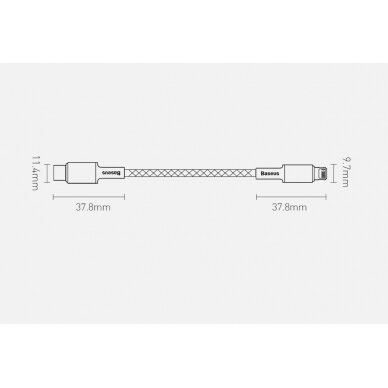 Kabelis Baseus usb Type C - Lightning cable Power Delivery fast charge 20 W 1 m baltas (CATLGD-02) UGLX912 20