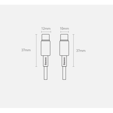 Kabelis Baseus usb Type C - USB Type C cable Power Delivery Quick Charge 100 W 5 A 1 m juodas (CATWJ-01) 16