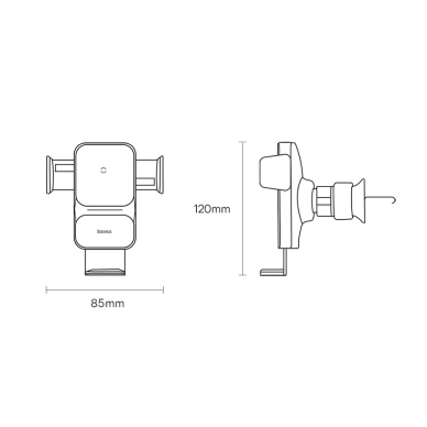 Baseus Wisdom induction charger car phone holder on the grill Juodas (CGZX000001) 23