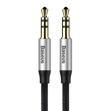 Baseus Yiven M30 stereo AUX 3.5 mm audio cable male mini jack 1m silver-black (CAM30-BS1)