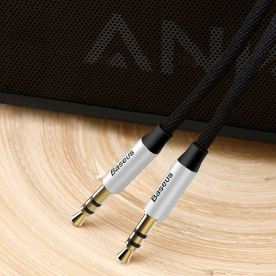 Baseus Yiven M30 stereo AUX audio cable 3.5 mm male mini jack 1.5m silver-black (CAM30-CS1) 14