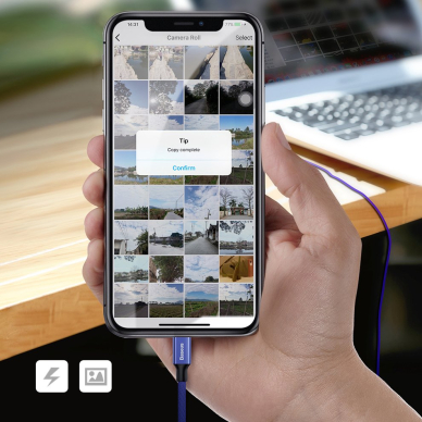 USB Kabelis Baseus Yiven Usb / Lightning Su Medžiaginiu Pynimu 1,8M Juodas 11