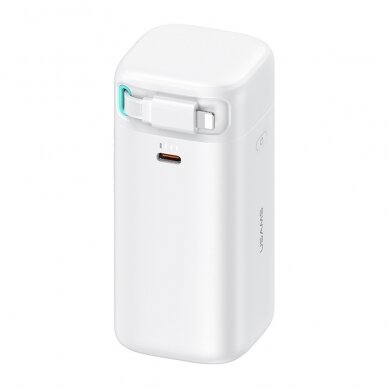 [Užsakomoji prekė] Išorinė baterija 18000mAh USB-C PD45W su kabeliu Lightning - Usams (US-CD217) - Baltas