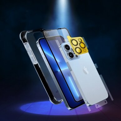 Bestsuit 6in1 set for iPhone 13 mini case / ekrano apsaugas / nugarėlės plėvelė / kameros apdauga 5
