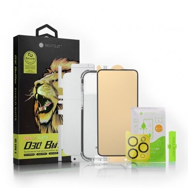 Bestsuit 6in1 set for iPhone 13 mini case / ekrano apsaugas / nugarėlės plėvelė / kameros apdauga