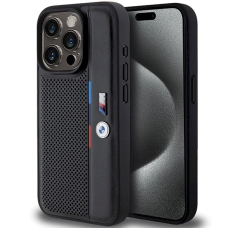 BMW Perforated Tricolor Line Dėklas skirtas iPhone 15 Pro Max - Juodas