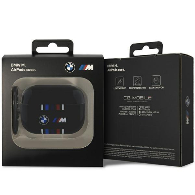 Dėklas ausinėms BMW Multiple Colored Lines BMAP222SWTK AirPods Pro 2 gen Juodas 3