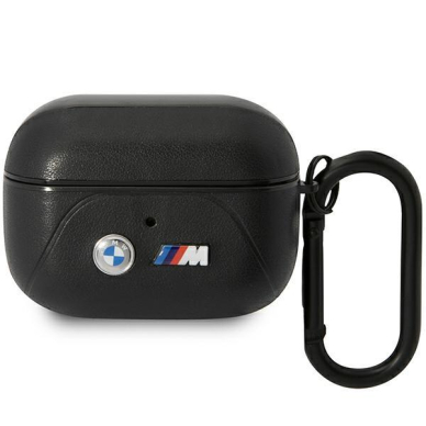 Dėklas ausinėms BMW Leather Curved Line BMAP22PVTK AirPods Pro Juodas