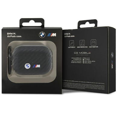 Dėklas ausinėms BMW Double Metal Logo BMAP2WMPUCA2 AirPods Pro 2 gen Juodas 3