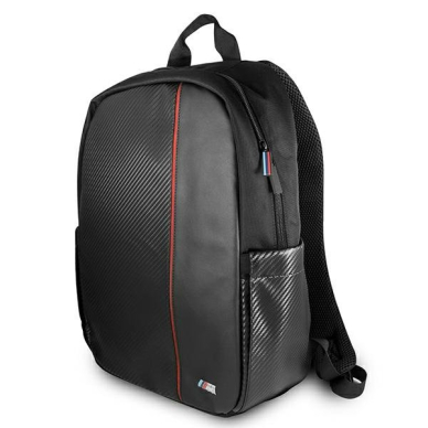 Kuprinė BMW BMBPCO15CAPRBK Backpack 16" Carbon Juoda su raudona juostele 1