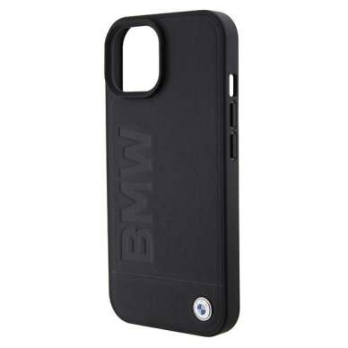 Originalus BMW dėklas BMHMP15SSLLBK iPhone 15 6.1  Juodas Magsafe hardcase Signature Logo Imprint 5