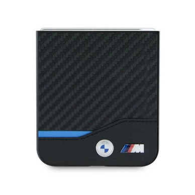 BMW Carbon Blue Line Dėklas Samsung Galaxy Z Flip 6 - Juodas 4