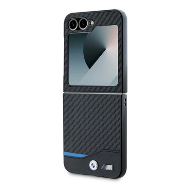 BMW Carbon Blue Line Dėklas Samsung Galaxy Z Flip 6 - Juodas 5