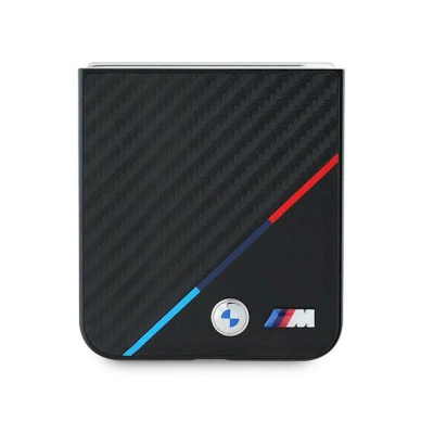 BMW Carbon Tricolor Dėklas Samsung Galaxy Z Flip 6 - Juodas 4