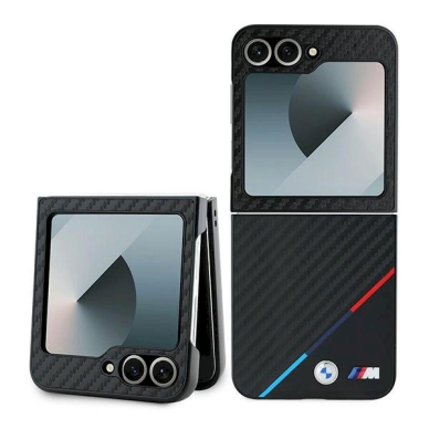 BMW Carbon Tricolor Dėklas Samsung Galaxy Z Flip 6 - Juodas