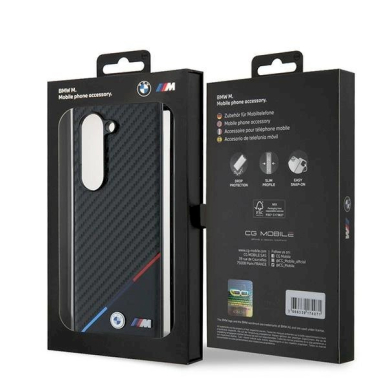 BMW Carbon Tricolor Dėklas Samsung Galaxy Z Fold 6 - Juodas 6