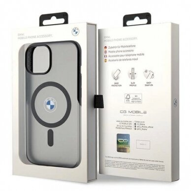 Originalus BMW dėklas IML Signature MagSafeiPhone 15 Plus / 14 Plus - juodas 7