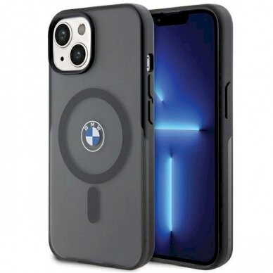 Originalus BMW dėklas IML Signature MagSafeiPhone 15 Plus / 14 Plus - juodas