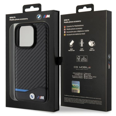 BMW Leather Carbon case for iPhone 15 Pro - black 7