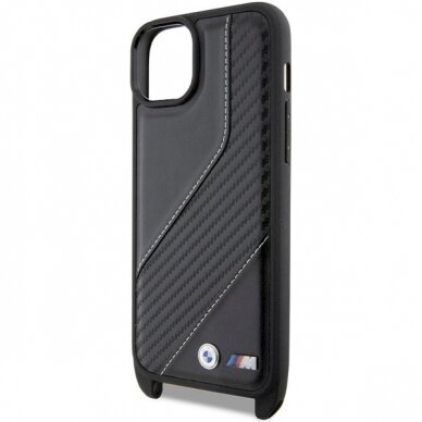 Originalus BMW dėklas M Edition Carbon Stripe &amp; StrapiPhone 15 / 14 / 13 - juodas 4