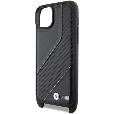 Originalus BMW dėklas M Edition Carbon Stripe &amp; StrapiPhone 15 Plus / 14 Plus - juodas 4