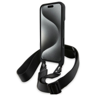 Orginalus BMW Dėklas M Edition Carbon Stripe  Strap iPhone 16  - Juodas 3