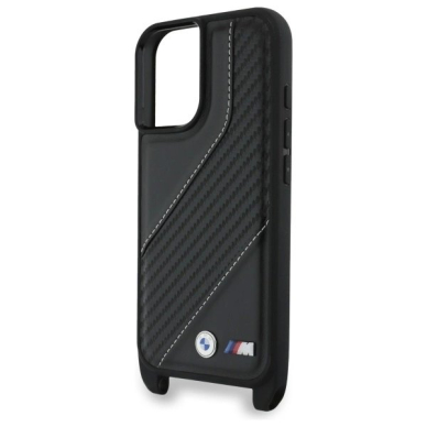 Orginalus BMW Dėklas M Edition Carbon Stripe  Strap iPhone 16  - Juodas 4