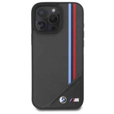 Orginalus BMW Dėklas M Meshed Tricolor Stripes MagSafe  iPhone 16 Pro Max - Pilkas 2