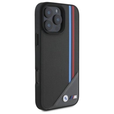 Orginalus BMW Dėklas M Meshed Tricolor Stripes MagSafe  iPhone 16 Pro Max - Pilkas 3