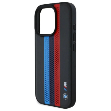 Orginalus BMW Dėklas M Performance Tricolor Printed Stripes MagSafeMagSafe  iPhone 16 Pro Max - Juodas 5