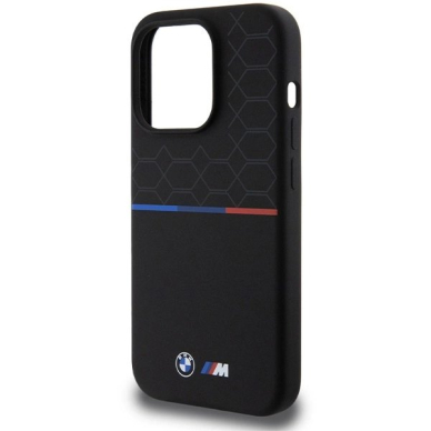 BMW M Silicone Pattern MagSafe Dėklas skirtas iPhone 15 Pro - Juodas 5