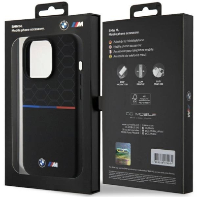 BMW M Silicone Pattern MagSafe Dėklas skirtas iPhone 15 Pro - Juodas 7