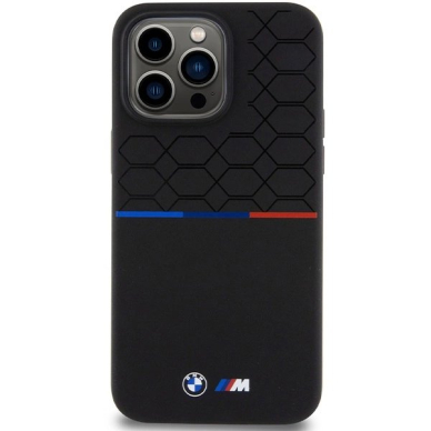 BMW M Silicone Pattern MagSafe Dėklas skirtas iPhone 15 Pro Max - Juodas 2