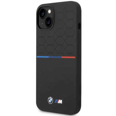 Originalus BMW dėklas M Silicone Pattern MagSafeiPhone 15/14/13 - juodas 1