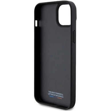 Originalus BMW dėklas Perforated Tricolor LineiPhone 15 / 14 / 13 - juodas 6