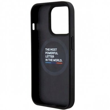 Originalus BMW dėklas Quilted Tricolor MagSafeiPhone 15 Pro Max - juodas 4