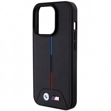 Originalus BMW dėklas Quilted Tricolor MagSafeiPhone 15 Pro Max - juodas 5