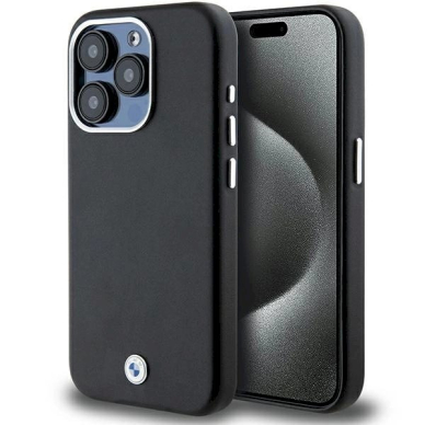 Originalus BMW dėklas Signature Wrapped Metal MagSafeiPhone 15 Pro - juodas