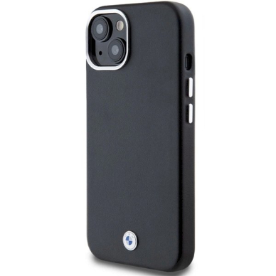 Originalus BMW dėklas Signature Wrapped Metal MagSafeiPhone 15/14/13 - juodas 1