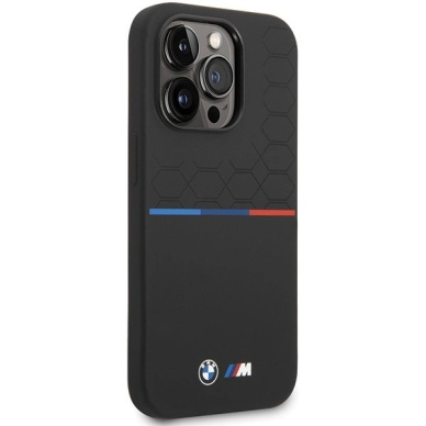 BMW Silicone Pattern iPhone 15 Pro Dėklas - Juodas 3