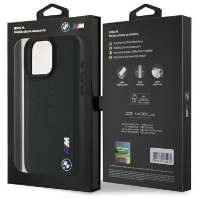 Orginalus BMW Dėklas Smooth Rubber Logo iPhone 16 Pro Max  - Juodas 7